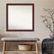 Amanti Art Non-Beveled Wood Wall Mirror, Rubino Cherry Scoop Frame